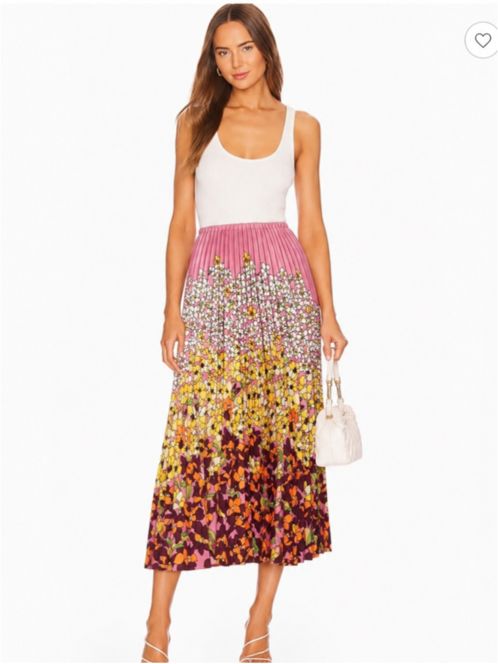 EP IK Floral Pleated Midi Skirt – Size Small
